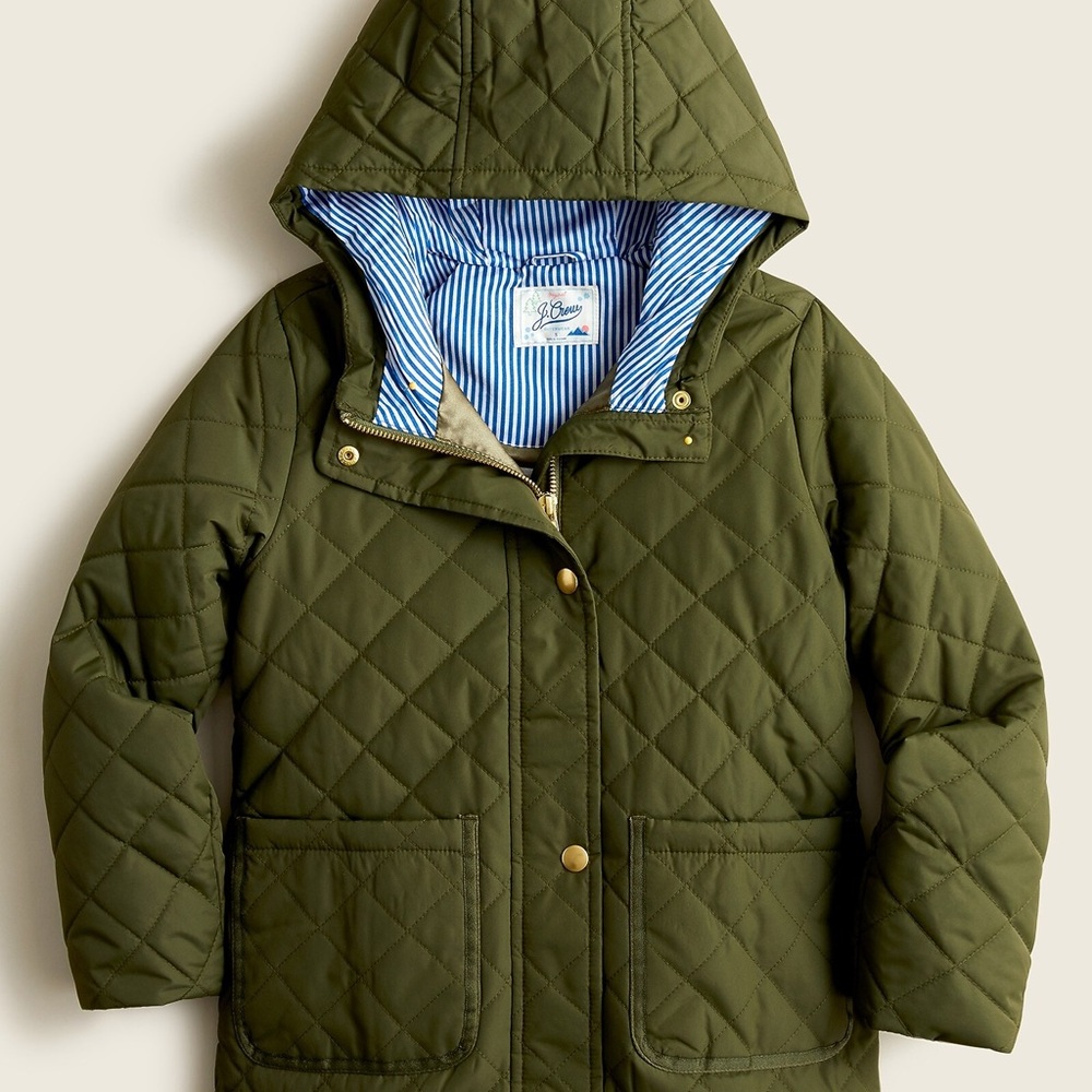 J.Crew crewcuts Quilted Hooded Jacket - size M